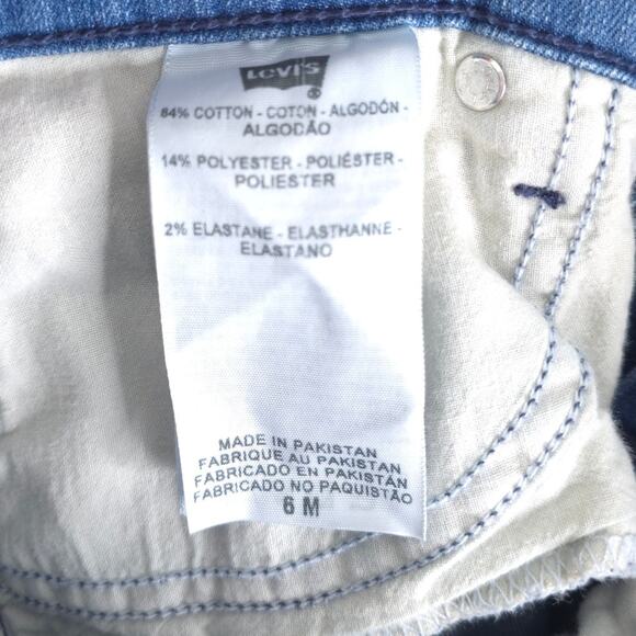 Levis Jeans Womens 6M (26x15) Blue Knee Length Bermuda Capri Stretch Mid Rise - Picture 5 of 9